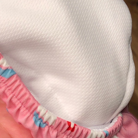 UPF 50+ swim diaper cover pink w/ sailboats size 24 months - Picture 4 of 6
